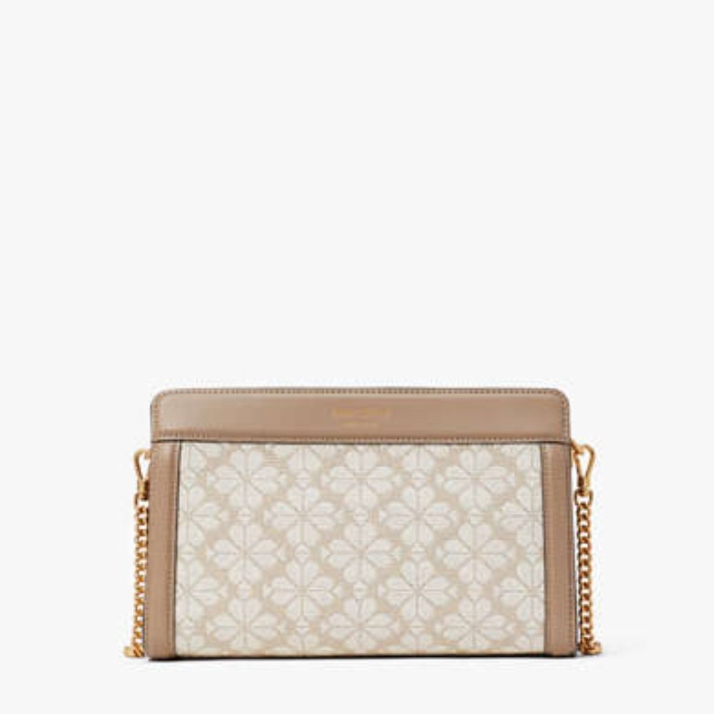 Kate Spade Beige NWT - Spade Flower Jaquard Crossbody Purse